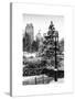 Entrance View to the Wollman Skating Rink of Central Park with a Snow Lamppost-Philippe Hugonnard-Stretched Canvas