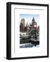 Entrance View to the Wollman Skating Rink of Central Park with a Snow Lamppost-Philippe Hugonnard-Framed Art Print