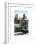 Entrance View to the Wollman Skating Rink of Central Park with a Snow Lamppost-Philippe Hugonnard-Framed Art Print