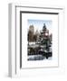 Entrance View to the Wollman Skating Rink of Central Park with a Snow Lamppost-Philippe Hugonnard-Framed Art Print