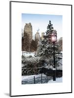 Entrance View to the Wollman Skating Rink of Central Park with a Snow Lamppost-Philippe Hugonnard-Mounted Art Print