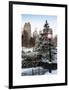 Entrance View to the Wollman Skating Rink of Central Park with a Snow Lamppost-Philippe Hugonnard-Framed Art Print