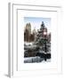 Entrance View to the Wollman Skating Rink of Central Park with a Snow Lamppost-Philippe Hugonnard-Framed Art Print