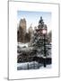 Entrance View to the Wollman Skating Rink of Central Park with a Snow Lamppost-Philippe Hugonnard-Mounted Art Print