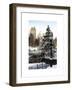 Entrance View to the Wollman Skating Rink of Central Park with a Snow Lamppost-Philippe Hugonnard-Framed Art Print