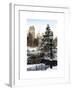 Entrance View to the Wollman Skating Rink of Central Park with a Snow Lamppost-Philippe Hugonnard-Framed Premium Giclee Print