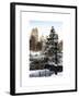 Entrance View to the Wollman Skating Rink of Central Park with a Snow Lamppost-Philippe Hugonnard-Framed Premium Giclee Print