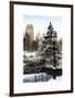 Entrance View to the Wollman Skating Rink of Central Park with a Snow Lamppost-Philippe Hugonnard-Framed Art Print