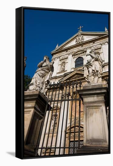 Entrance with Sculpture-grivina-Framed Stretched Canvas