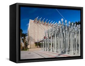 Entrance with Urban Lights Sculptures in an Art Museum, Los Angeles County Museum of Art-null-Framed Stretched Canvas