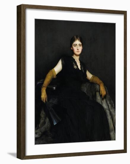 Entranced, or Lady in Black, 1886-87-Hubert von Herkomer-Framed Giclee Print