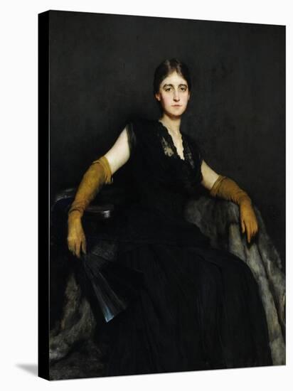 Entranced, or Lady in Black, 1886-87-Hubert von Herkomer-Stretched Canvas