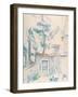 Entre?e de Jardin, date unknown-Paul Cézanne-Framed Art Print