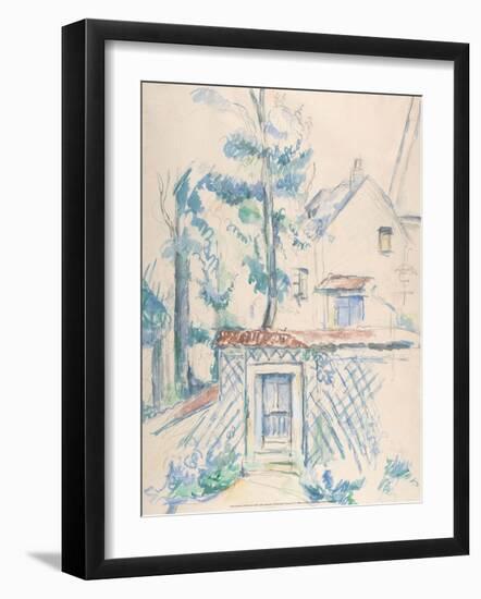 Entre?e de Jardin, date unknown-Paul Cézanne-Framed Art Print