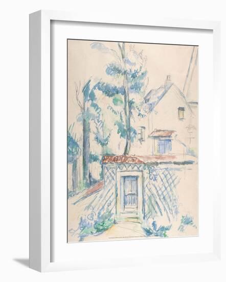 Entre?e de Jardin, date unknown-Paul Cézanne-Framed Art Print