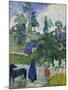 Entre Les Lys, Breton Landscape with Dog and Children, 1889-Paul Gauguin-Mounted Giclee Print