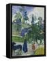 Entre Les Lys, Breton Landscape with Dog and Children, 1889-Paul Gauguin-Framed Stretched Canvas
