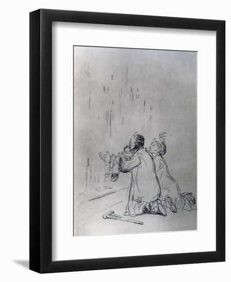 Entreaty in Front of the Cave, 1925-Jean Louis Forain-Framed Giclee Print