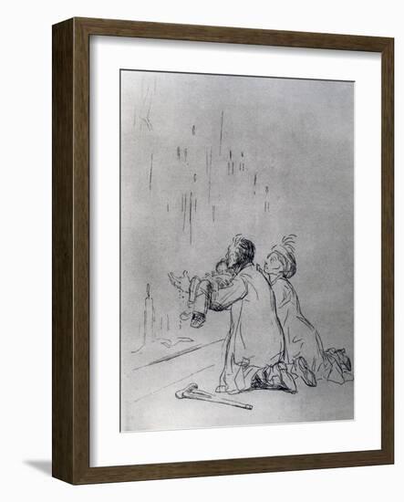 Entreaty in Front of the Cave, 1925-Jean Louis Forain-Framed Premium Giclee Print