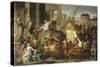 Entrée d'Alexandre le Grand dans Babylone ou Le triomphe d'Alexandre-Charles Le Brun-Stretched Canvas