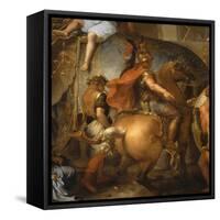 Entrée d'Alexandre le Grand dans Babylone ou Le triomphe d'Alexandre-Charles Le Brun-Framed Stretched Canvas