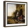 Entrée d'une auberge, conversation galante-Jan Vermeer van Utrecht-Framed Giclee Print