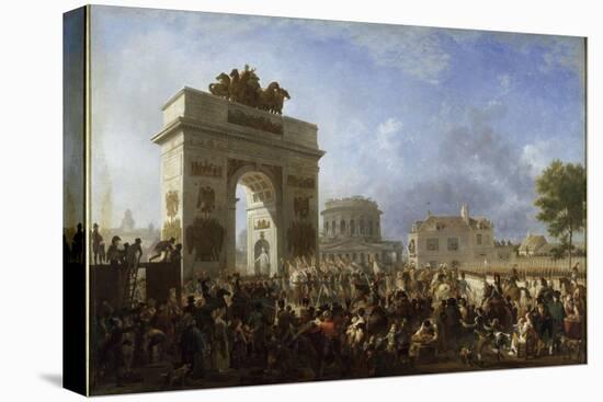 Entrée de la Grande Armée à Paris par la barrière de la  Villette, 25 novembre 1807-Nicolas Antoine Taunay-Stretched Canvas