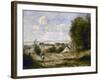 Entrée de village vers 1870-1872-Jean-Baptiste-Camille Corot-Framed Giclee Print