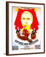 ENTREE DES ARTISTES, (aka THE CURTAIN RISES), French poster art, top: Louis Jouvet, 1938-null-Framed Art Print