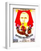 ENTREE DES ARTISTES, (aka THE CURTAIN RISES), French poster art, top: Louis Jouvet, 1938-null-Framed Art Print