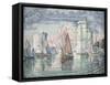 Entrée du port de la Rochelle-Paul Signac-Framed Stretched Canvas