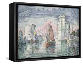 Entrée du port de la Rochelle-Paul Signac-Framed Stretched Canvas