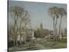 Entrée du village de Voisins-Camille Pissarro-Stretched Canvas