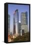 Entreprise Square Three at Dusk, Kowloon Bay, Kowloon, Hong Kong, China, Asia-Ian Trower-Framed Stretched Canvas