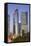 Entreprise Square Three at Dusk, Kowloon Bay, Kowloon, Hong Kong, China, Asia-Ian Trower-Framed Stretched Canvas