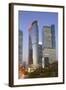 Entreprise Square Three at Dusk, Kowloon Bay, Kowloon, Hong Kong, China, Asia-Ian Trower-Framed Photographic Print