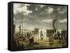 Entrevue de Napoléon Ier et du tsar Alexandre Ier de Russie sur le Niemen le 25 juin 1807-Adolphe Roehn-Framed Stretched Canvas