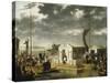 Entrevue de Napoléon Ier et du tsar Alexandre Ier de Russie sur le Niemen le 25 juin 1807-Adolphe Roehn-Stretched Canvas