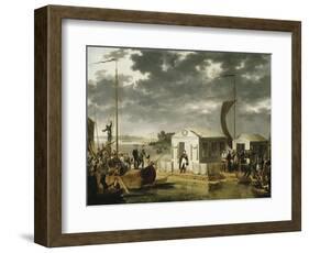 Entrevue de Napoléon Ier et du tsar Alexandre Ier de Russie sur le Niemen le 25 juin 1807-Adolphe Roehn-Framed Giclee Print