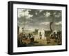 Entrevue de Napoléon Ier et du tsar Alexandre Ier de Russie sur le Niemen le 25 juin 1807-Adolphe Roehn-Framed Giclee Print