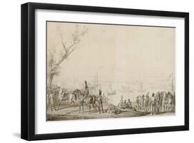 Entrevue de Napoléon Ier et du tsar Alexandre Ier de Russie sur le Niémen-Horace Vernet-Framed Giclee Print