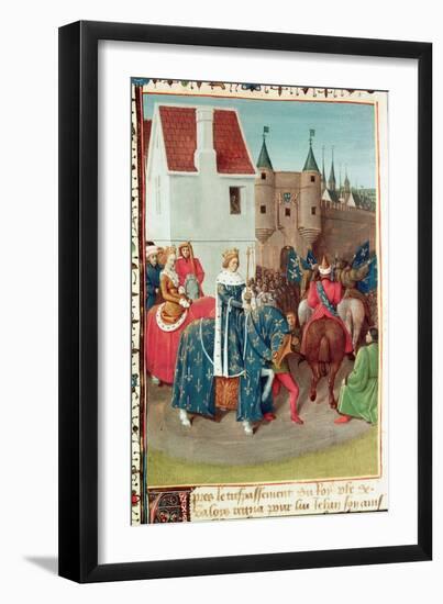 Entry into Paris of King Jean II-Jean Fouquet-Framed Giclee Print