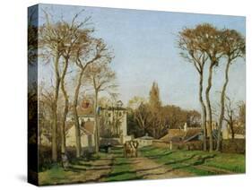 Entry into the Village of Voisins (Yvelines), 1872-Camille Pissarro-Stretched Canvas