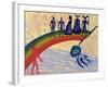 Entry into Valhalla, Gods Cross the Rainbow Bridge to Fortress: Illustration for 'Das Rheingold'-Phil Redford-Framed Giclee Print