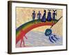 Entry into Valhalla, Gods Cross the Rainbow Bridge to Fortress: Illustration for 'Das Rheingold'-Phil Redford-Framed Giclee Print