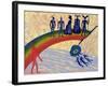 Entry into Valhalla, Gods Cross the Rainbow Bridge to Fortress: Illustration for 'Das Rheingold'-Phil Redford-Framed Giclee Print