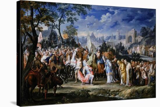 Entry of Alexander the Great into Babylon, 331 Bc, (18th Centur)-Johann Georg Platzer-Stretched Canvas