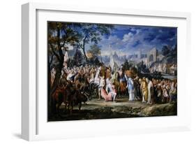 Entry of Alexander the Great into Babylon, 331 Bc, (18th Centur)-Johann Georg Platzer-Framed Giclee Print