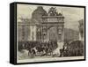 Entry of Alfonso XII into Madrid, Triumphal Arch in the Calle De Alcala-null-Framed Stretched Canvas