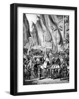 Entry of Archduke John of Austria into Frankfurt, Germany, 11 July 1848-null-Framed Giclee Print